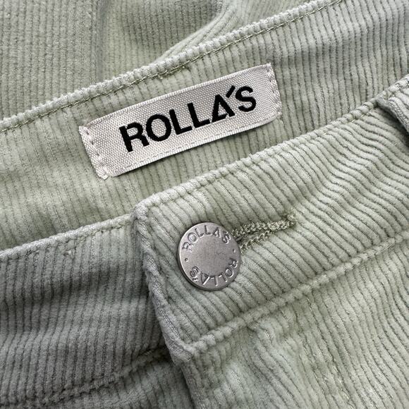 Rollas‎ X Anthropologie Green Original High Rise Straight Corduroy Pants Size 29 - Picture 8 of 10